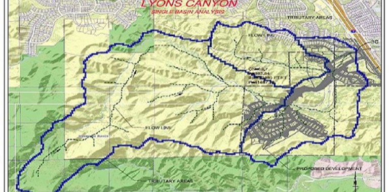 FEMA Hydrology Analysis for Lyons Canyon Ranch @ City of Santa Clarita, CA